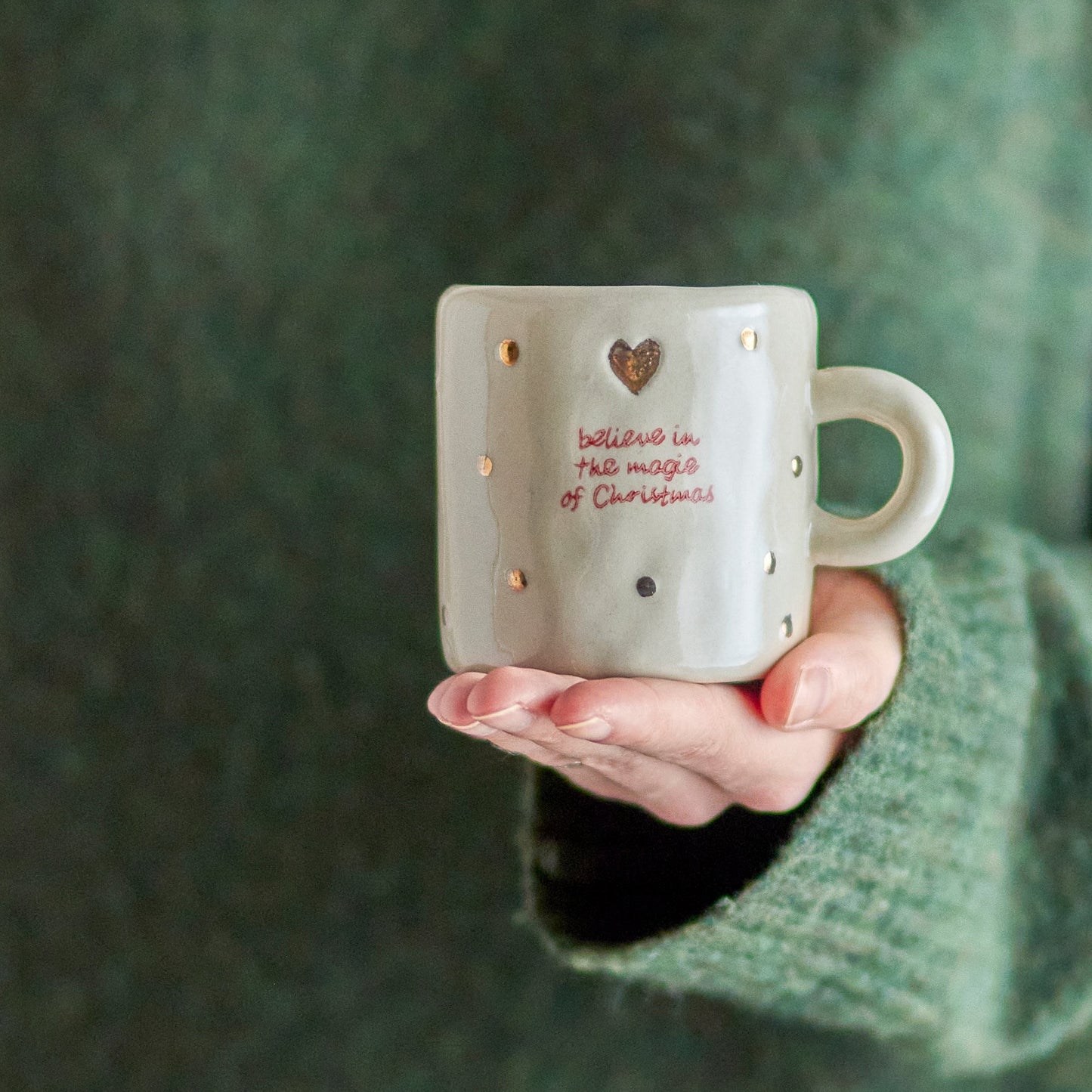 Keramiktasse "Believe"