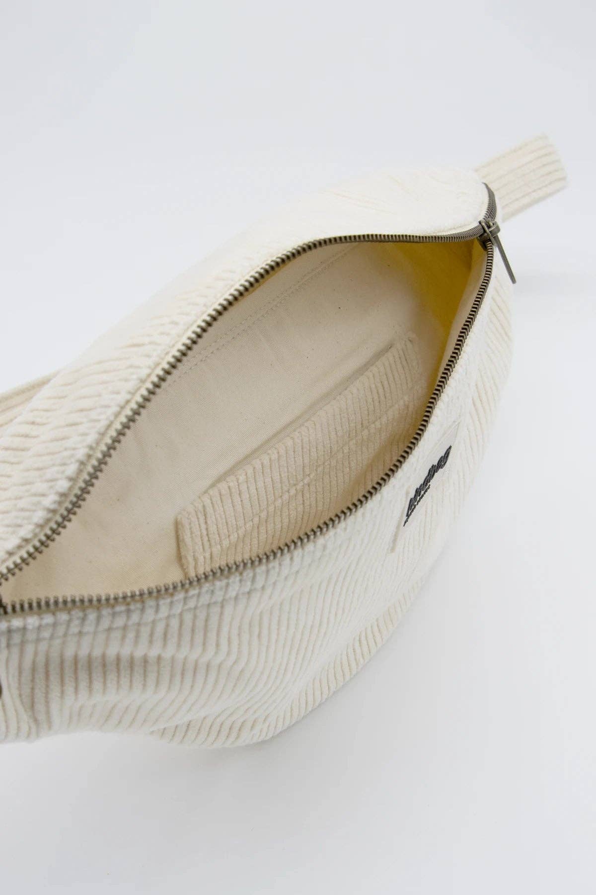Bauchtasche "Sasha", Velours/Beige