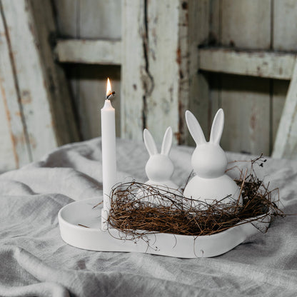 Keramikhase "Tore", weiß