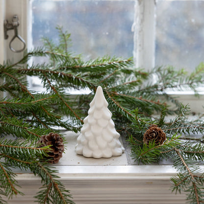 Keramikbaum "Norrskog", weiß/matt/klein