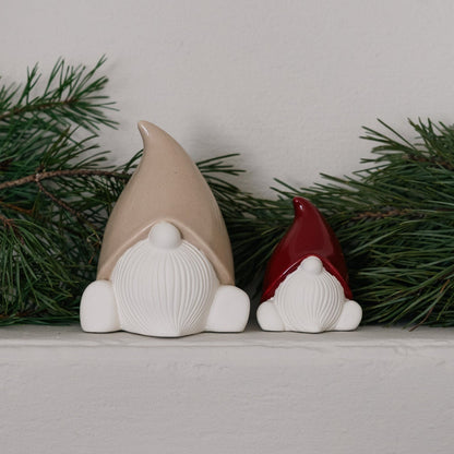 Wichtel "Harald" , weiß mit roter Mütze