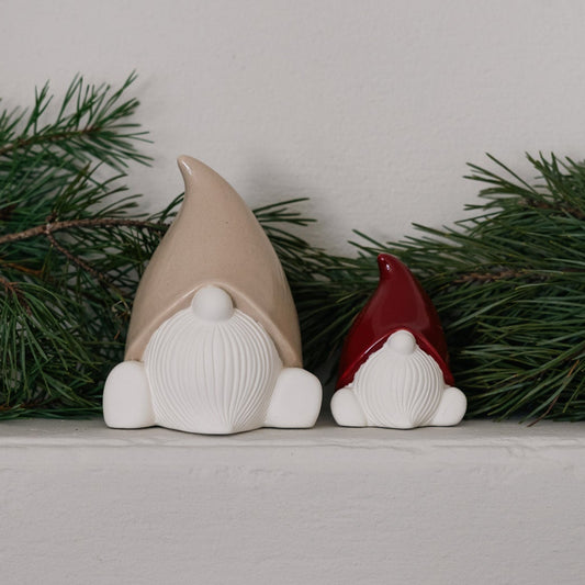 Wichtel "Harald" , weiß mit roter Mütze