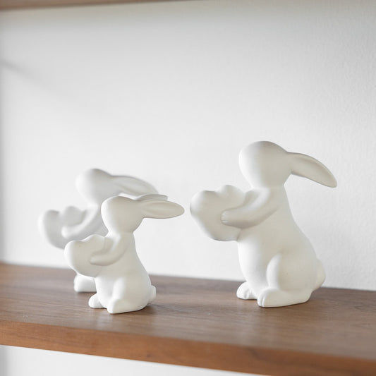 Keramikhase "Amelia", Herz/weiß