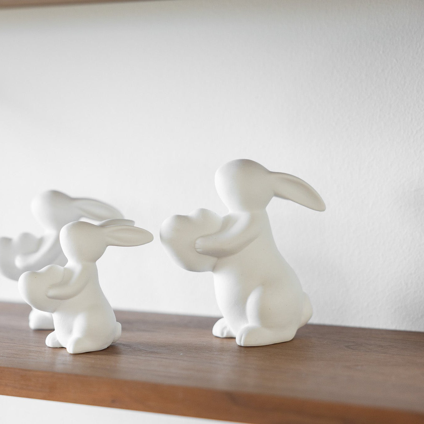 Keramikhase "Amelia", weiß/mittel