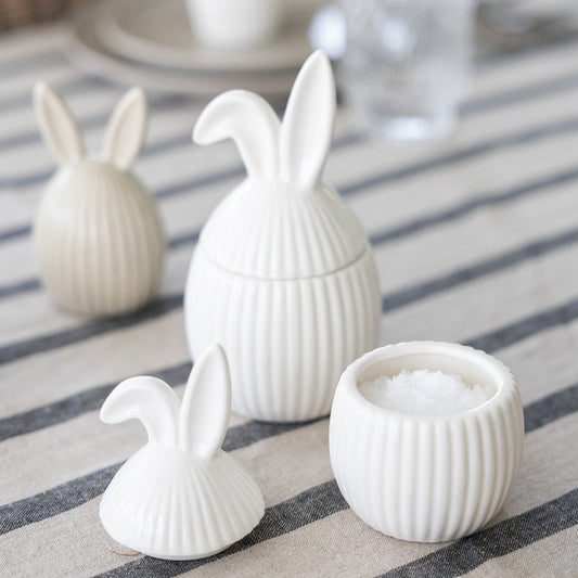 Keramikdose "Alba", weiß