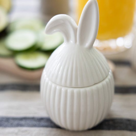 Keramikdose "Alba", weiß