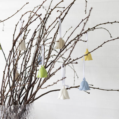 Keramikblume hängend "Blaklocka", beige