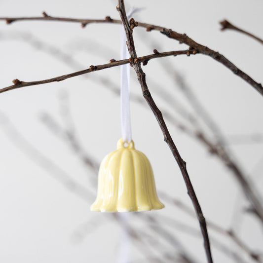 Keramikblume hängend "Klocklilja", hellgelb