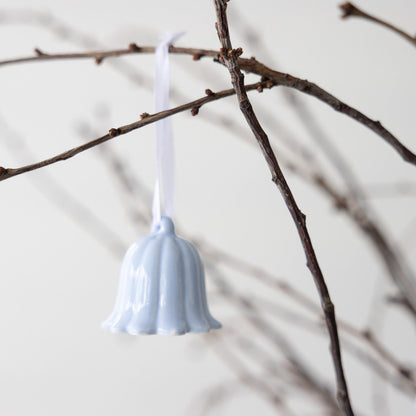 Keramikblume hängend "Klocklilja", hellblau