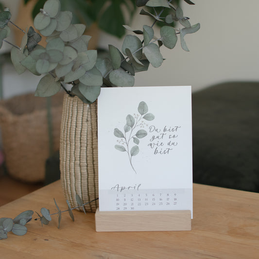Tischkalender A5 mit Kartenständer