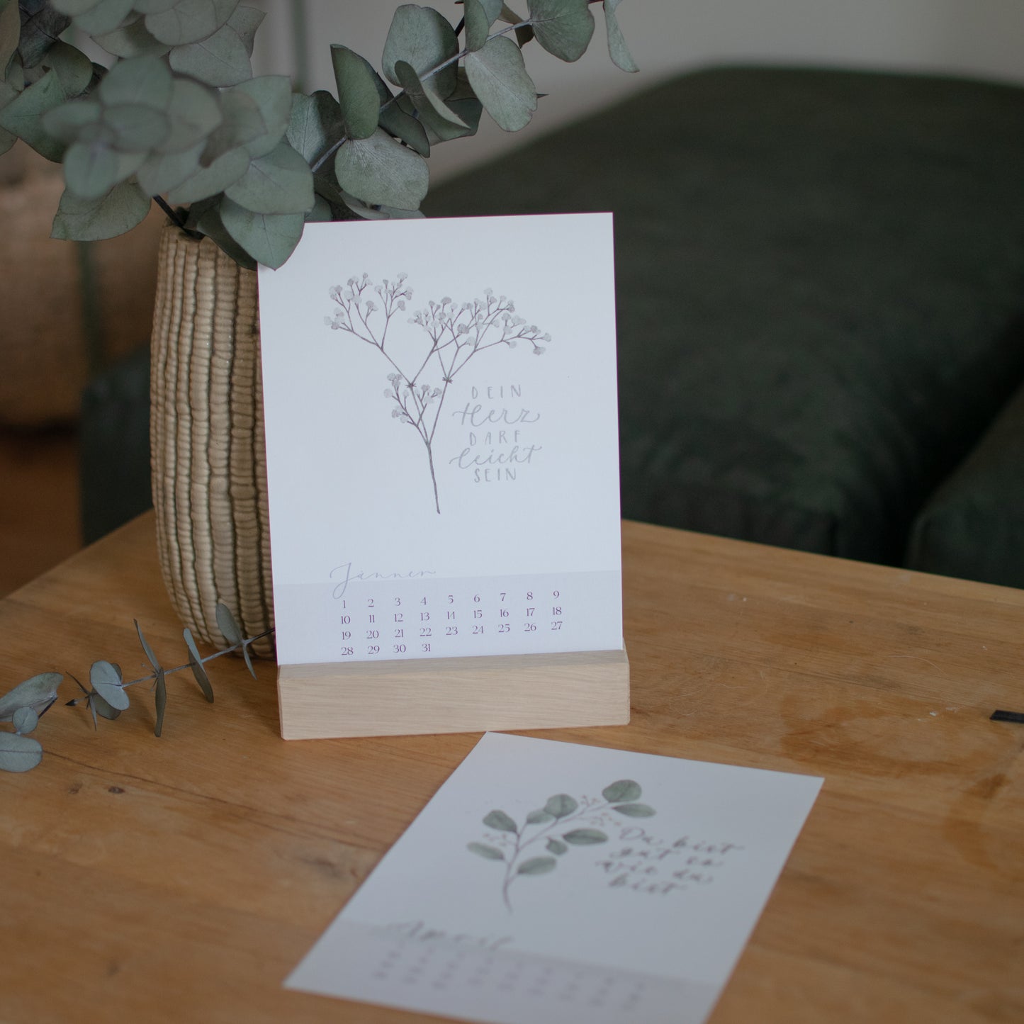 Tischkalender A5 mit Kartenständer