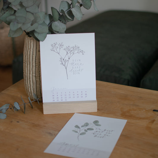 Tischkalender A5 mit Kartenständer