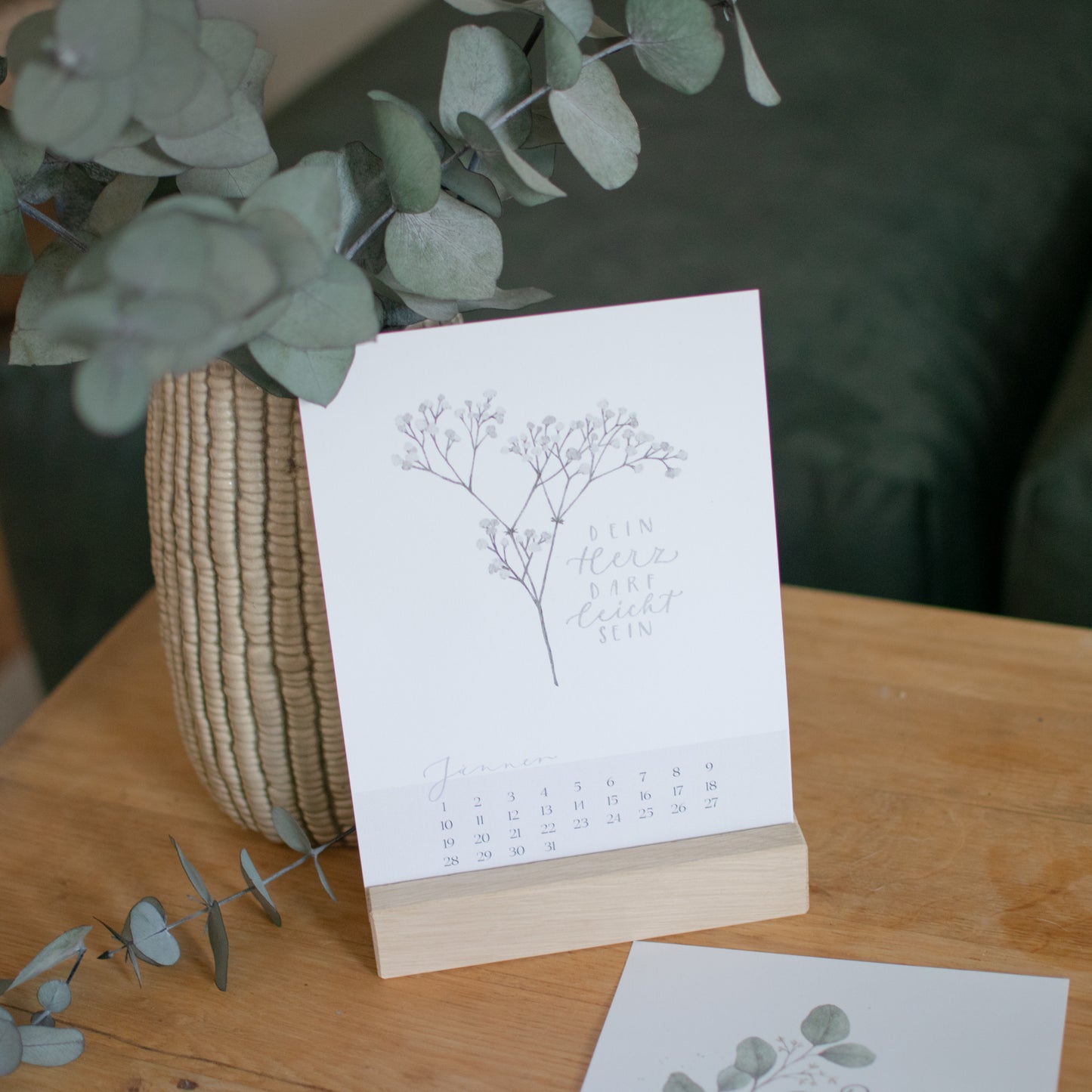 Tischkalender A5 mit Kartenständer