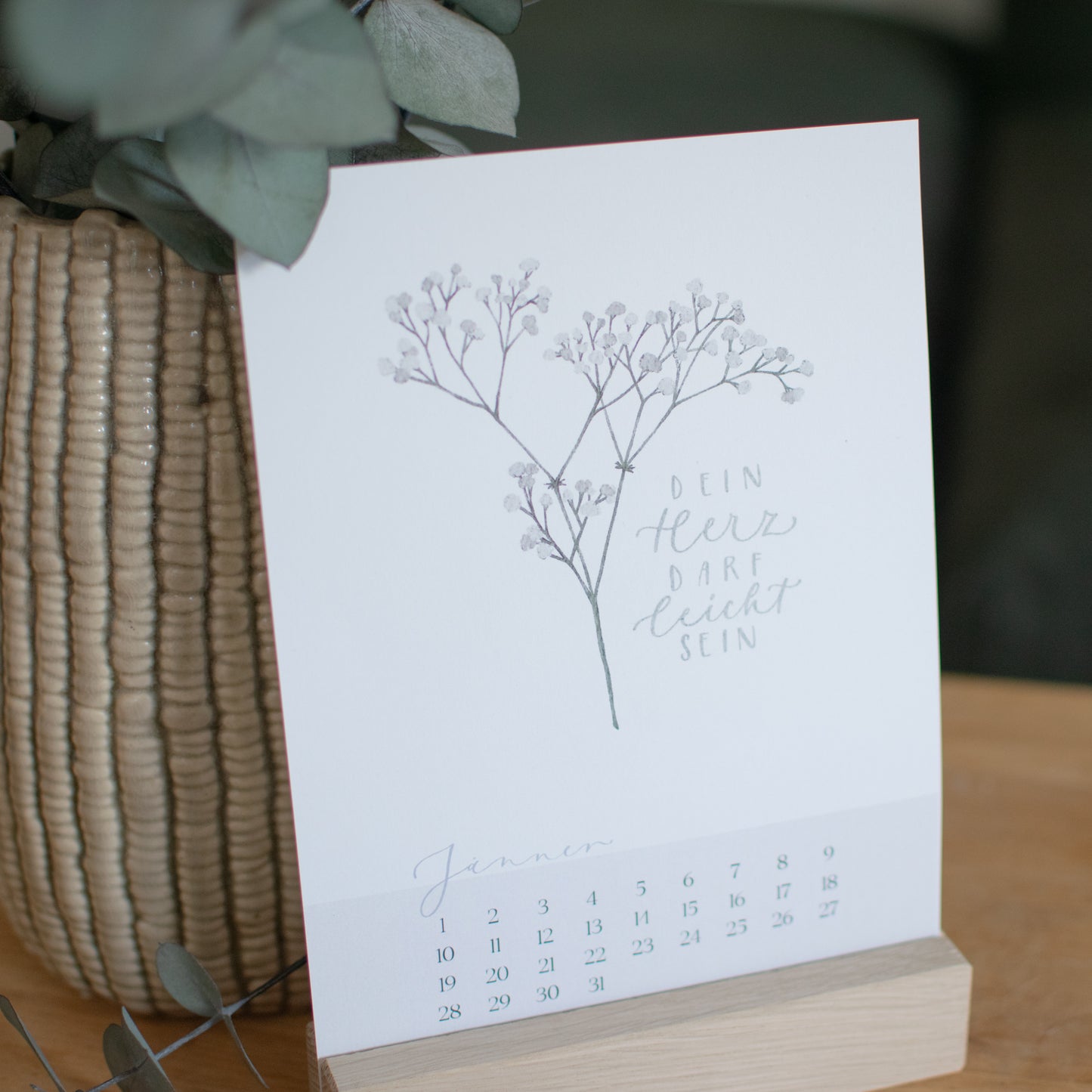 Tischkalender A5 mit Kartenständer