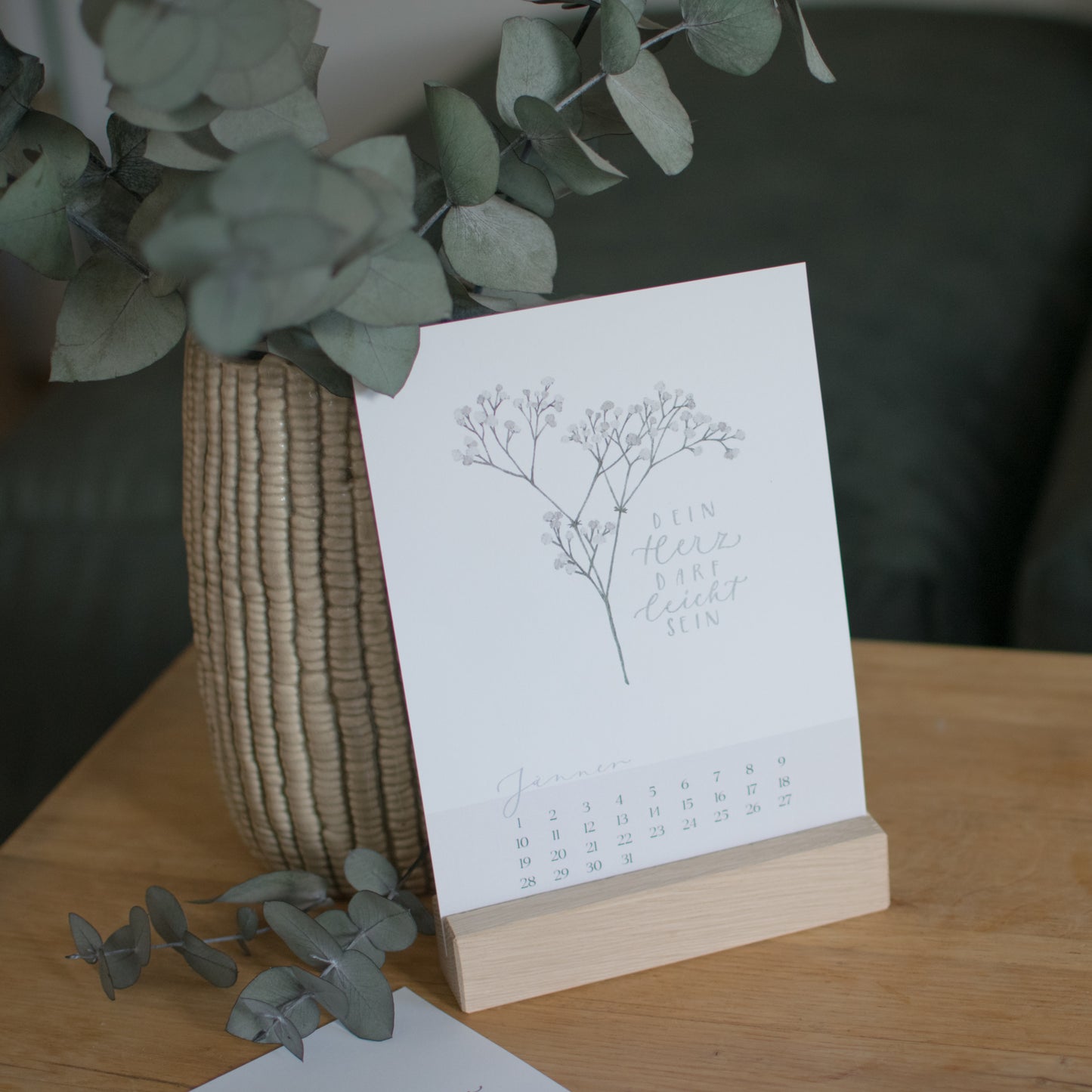 Tischkalender A5 mit Kartenständer