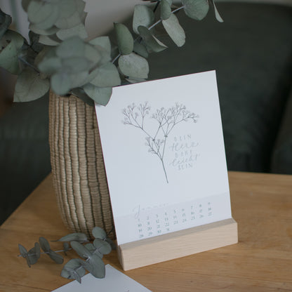 Tischkalender A5 mit Kartenständer