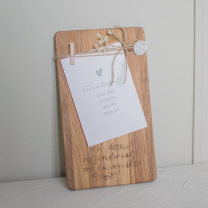 Holzbrett "Wie wundervoll...", Eiche geölt