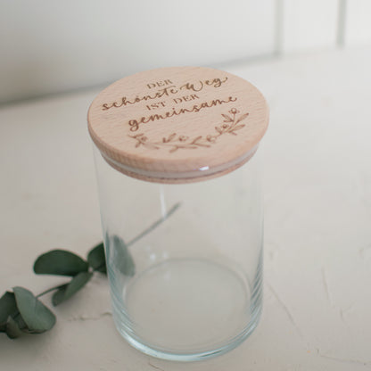 Vorratsglas "Der schönste Weg...", 3 Größen