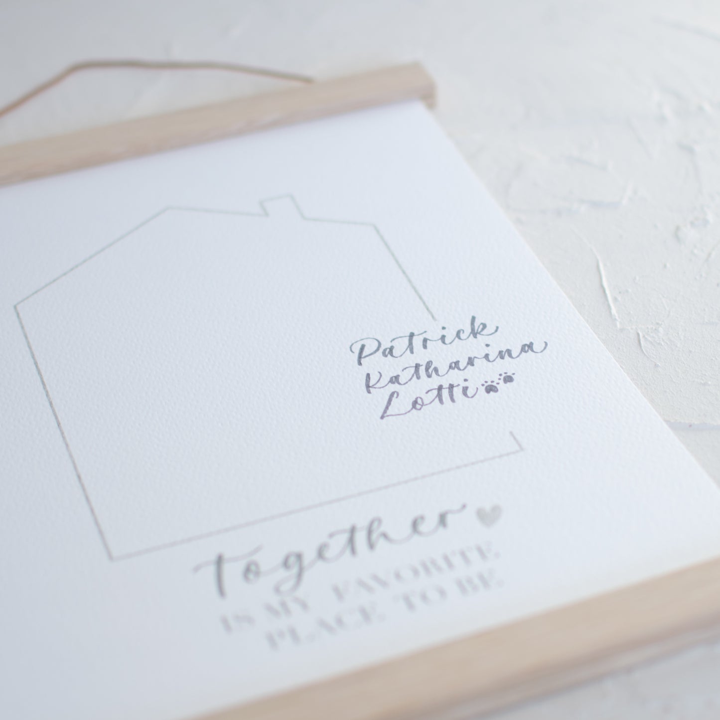 Poster "Together", inkl. Personalisierung (handbeschrieben)