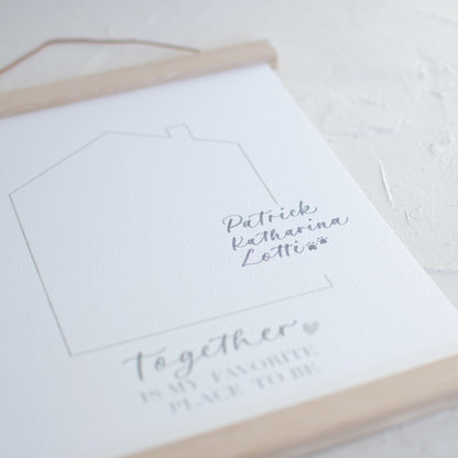 Poster "Together", inkl. Personalisierung (handbeschrieben)