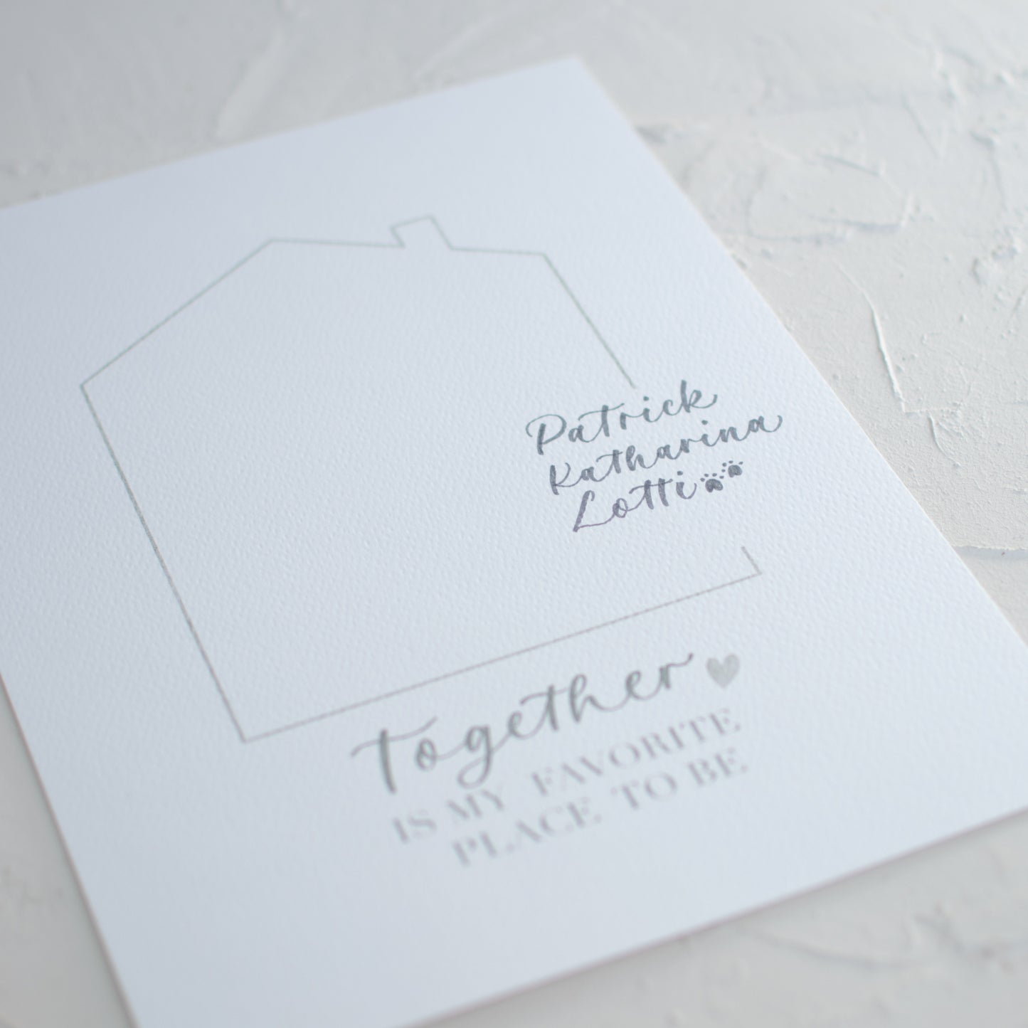 Poster "Together", inkl. Personalisierung (handbeschrieben)