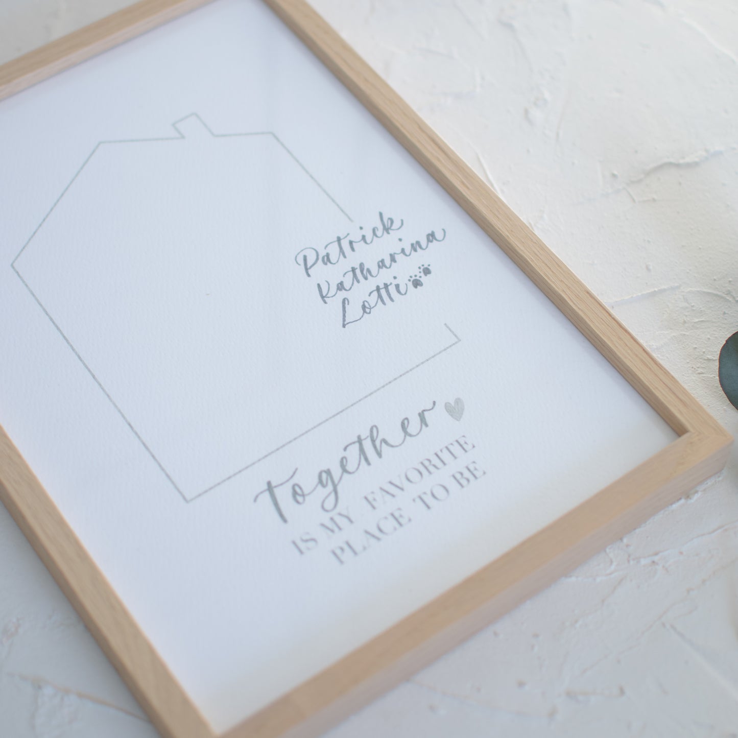 Poster "Together", inkl. Personalisierung (handbeschrieben)