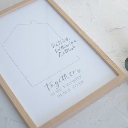 Poster "Together", inkl. Personalisierung (handbeschrieben)