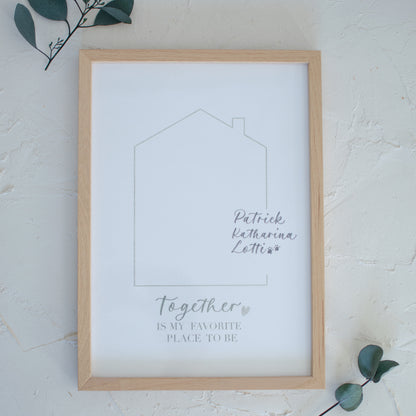 Poster "Together", inkl. Personalisierung (handbeschrieben)