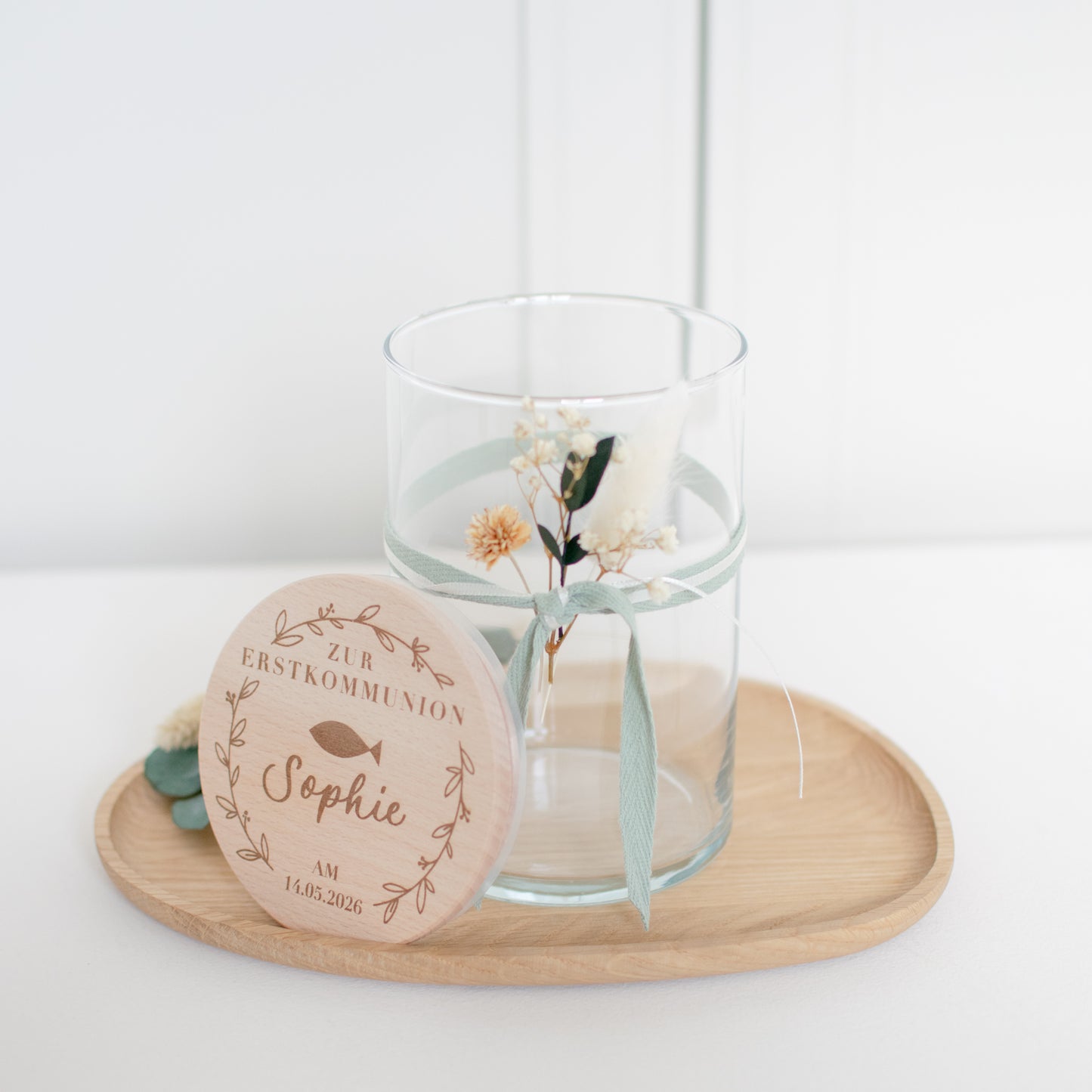 Vorratsglas "Erstkommunion - Kranz", personalisiert