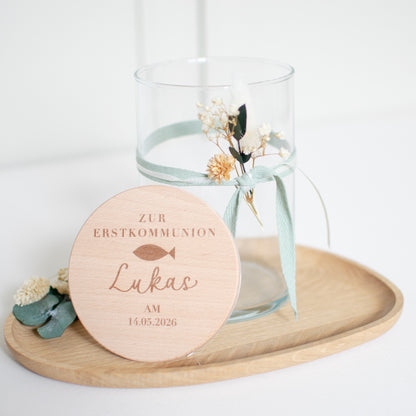 Vorratsglas "Erstkommunion - Fisch", personalisiert