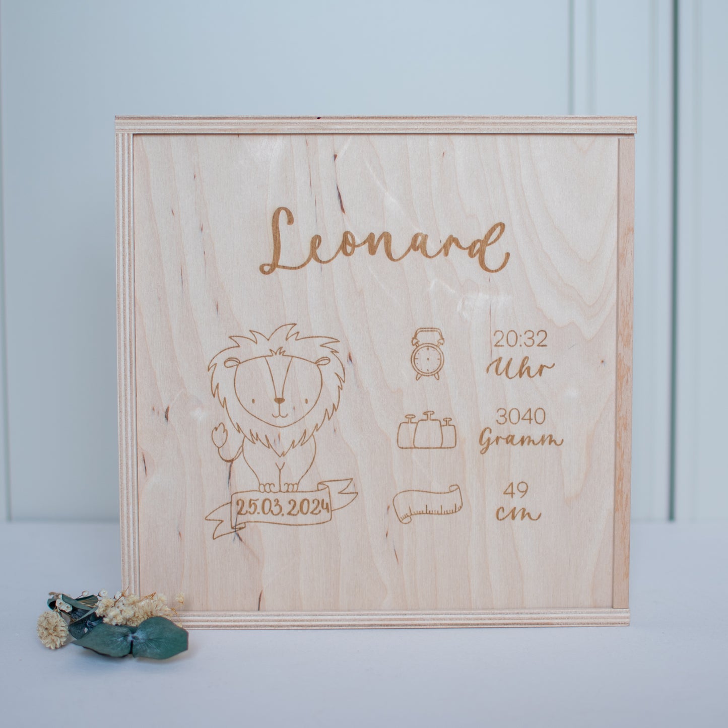 Erinnerungskiste, personalisiert 25x25cm