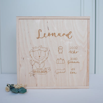Erinnerungskiste, personalisiert 25x25cm