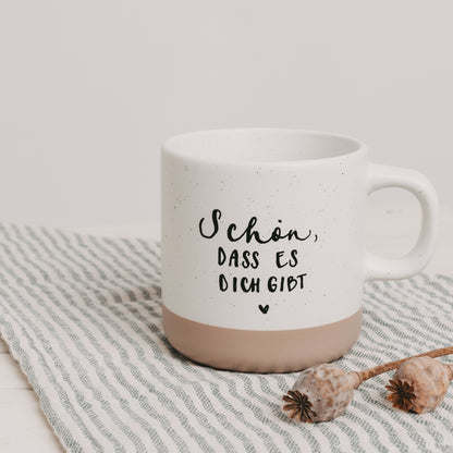 Keramikhäferl "Schön, dass es dich gibt", handbeschrieben