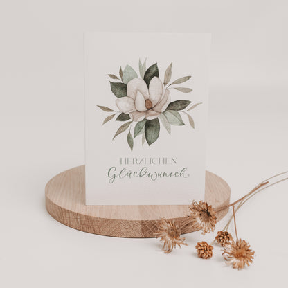 Klappkarte "Herzlichen Glückwunsch", A6 inkl. Kuvert