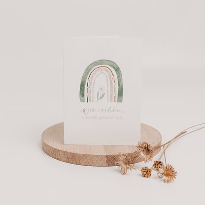 Klappkarte "Wie schön, dass du geboren bist", A6 inkl. Kuvert