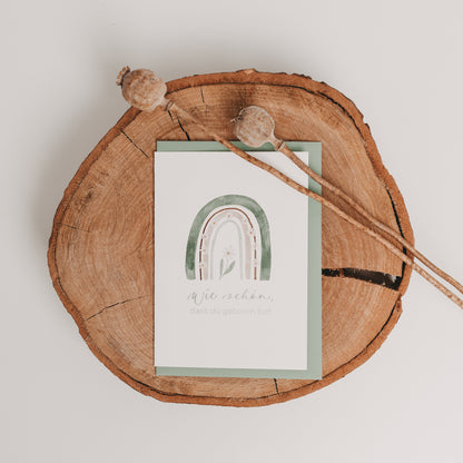 Klappkarte "Wie schön, dass du geboren bist", A6 inkl. Kuvert