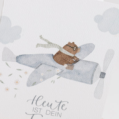 Klappkarte "Heute ist dein Tag", A6 inkl. Kuvert