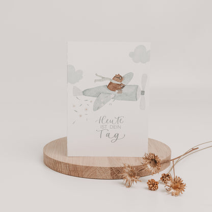 Klappkarte "Heute ist dein Tag", A6 inkl. Kuvert