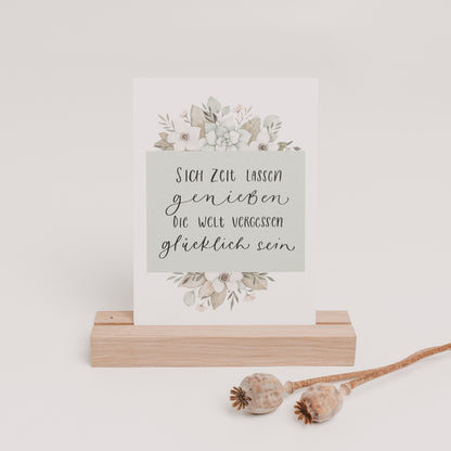Postkarte "Zeit lassen"