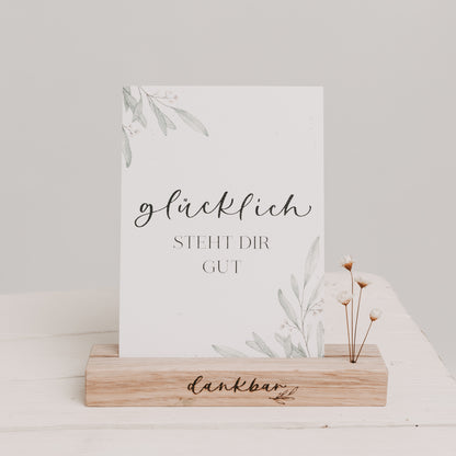 Postkarte "Glücklich steht dir gut"