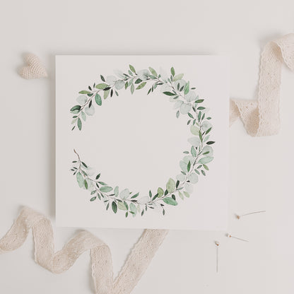 Poster "Blätterkranz", 30x30