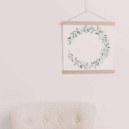 Poster "Blätterkranz", 30x30