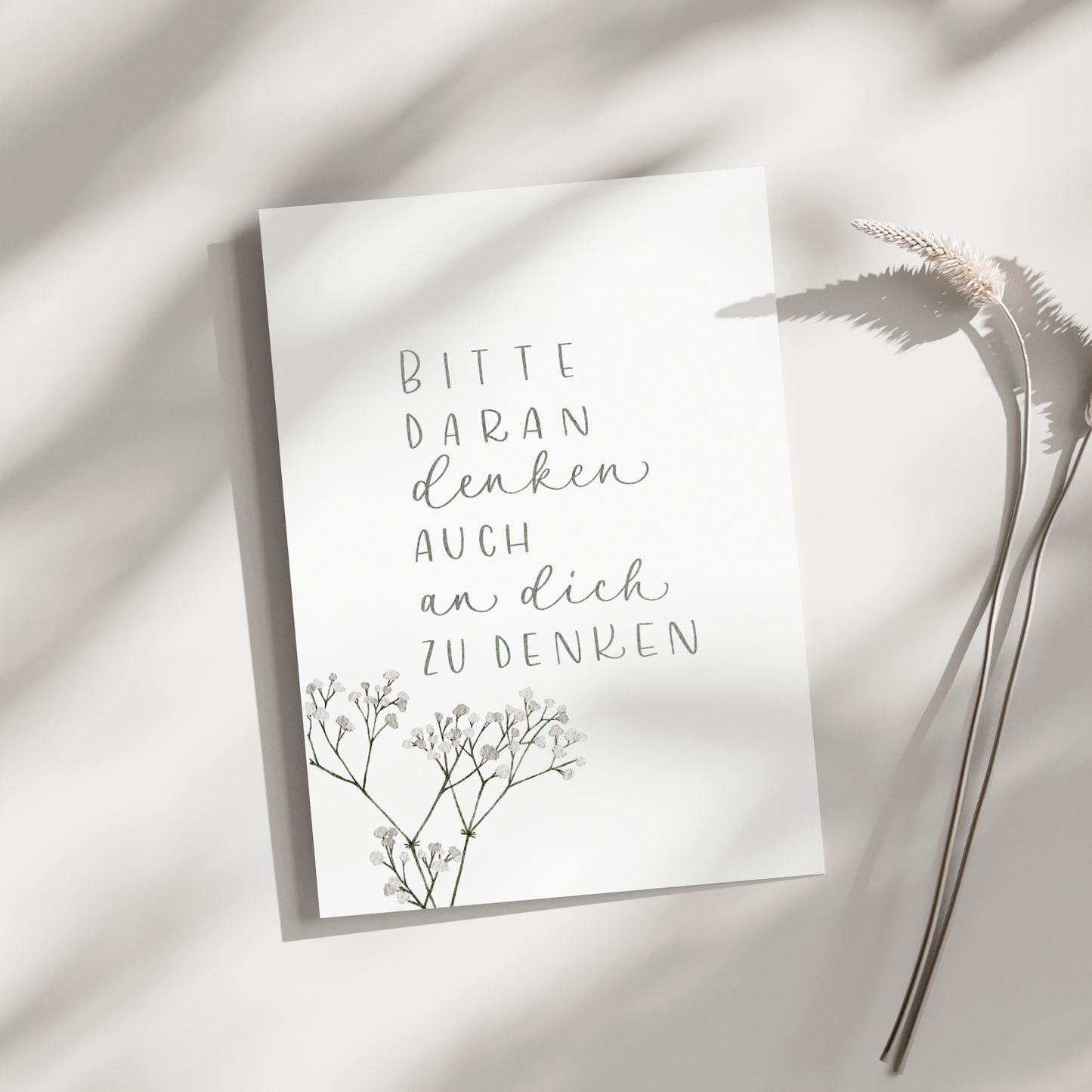 Postkarte "Bitte daran denken"