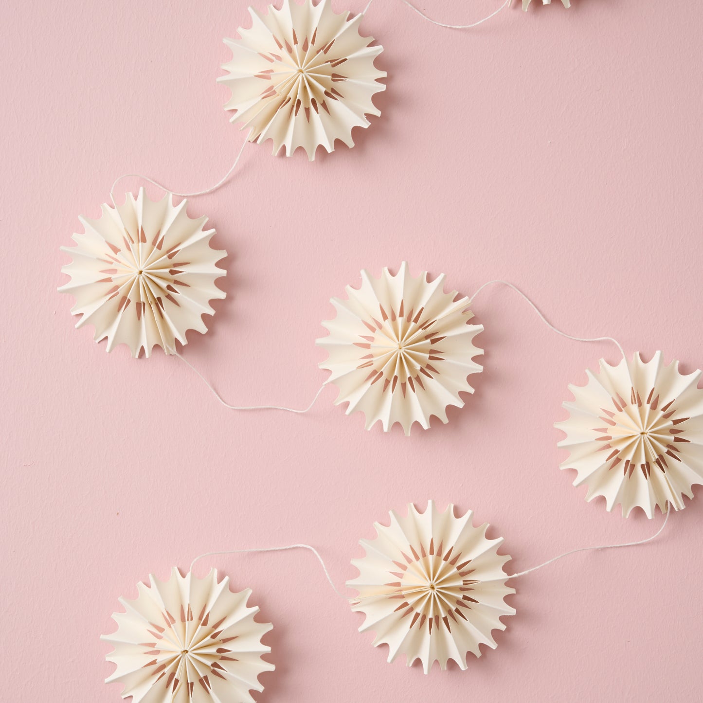 Schneeflockengirlande "Stelle", weiß