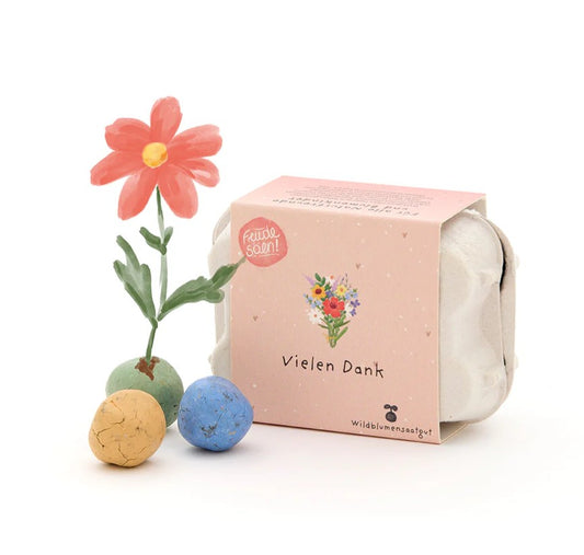 Blumensamen-Kugeln "Vielen Dank"