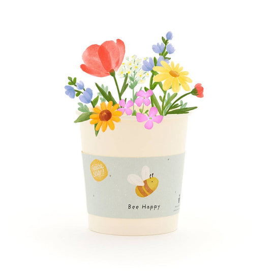 Blumensamen-Becher "Bee Happy"