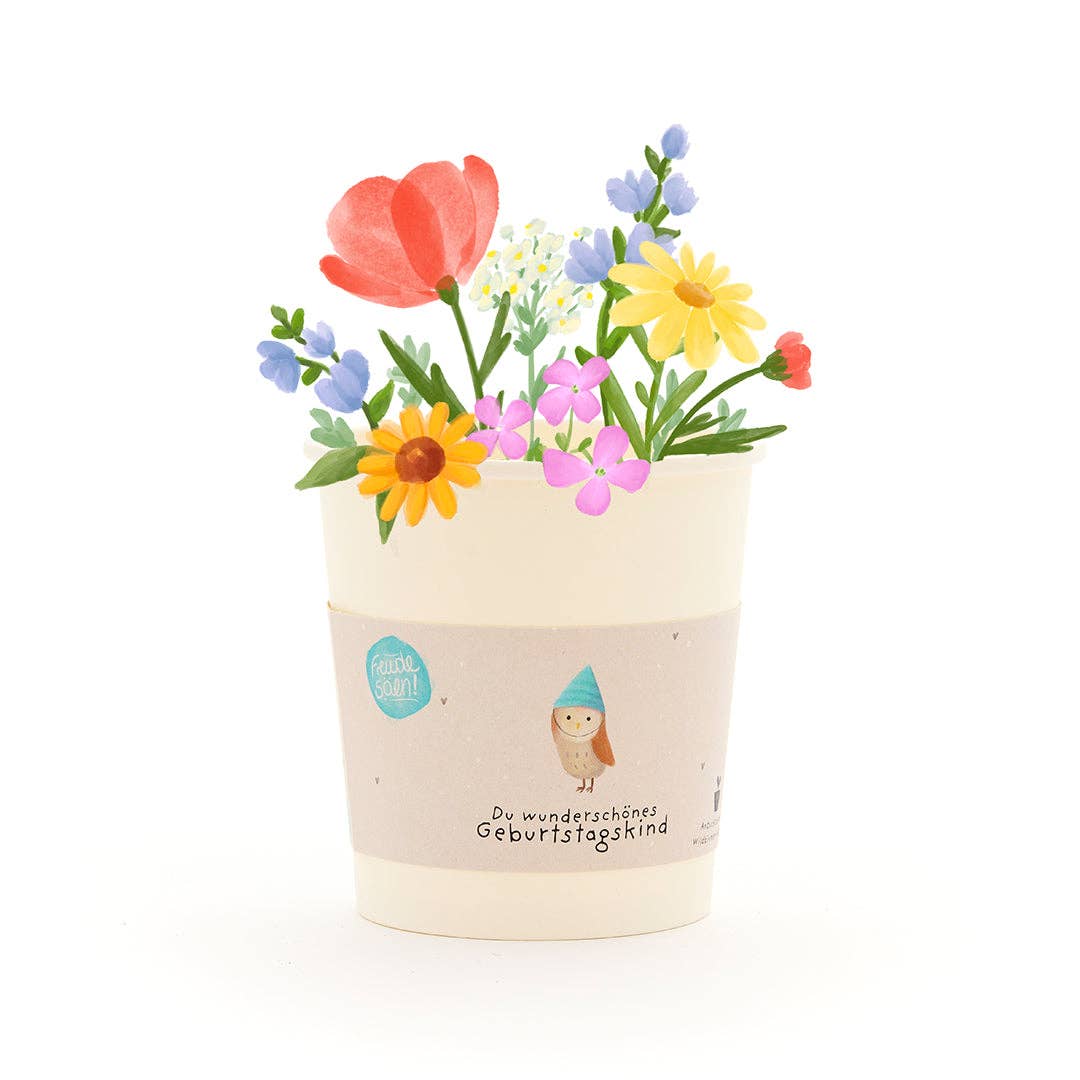 Blumensamen-Becher "Geburtstagskind"