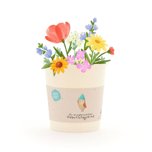 Blumensamen-Becher "Geburtstagskind"