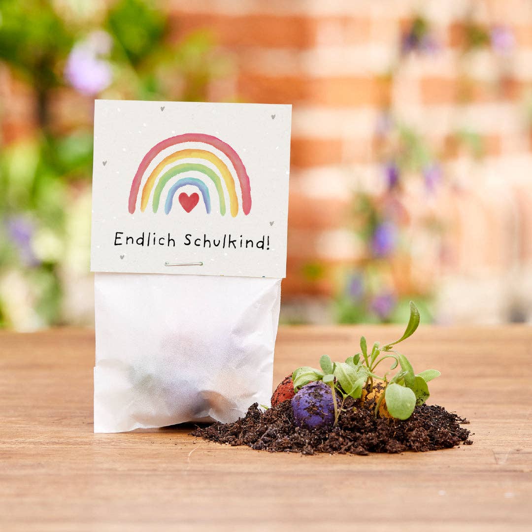 Blumenmurmeln "Endlich Schulkind"