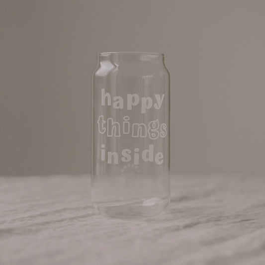 Hohes Trinkglas "Happy Things"